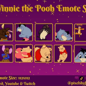 Poohbear Emote Set
