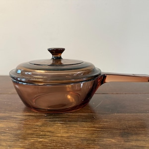 Cacerola Corning Vision USA color ámbar de 0,5 l con tapa