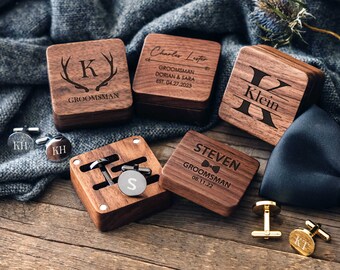 Custom Groomsmen Cufflinks | Wedding Day Gift for Husband | Personalized Metal Cufflinks Anniversary Gift for Him | Father's Day Gift