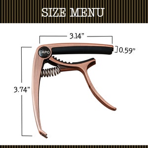 a picture of a size menu for a hair dryer