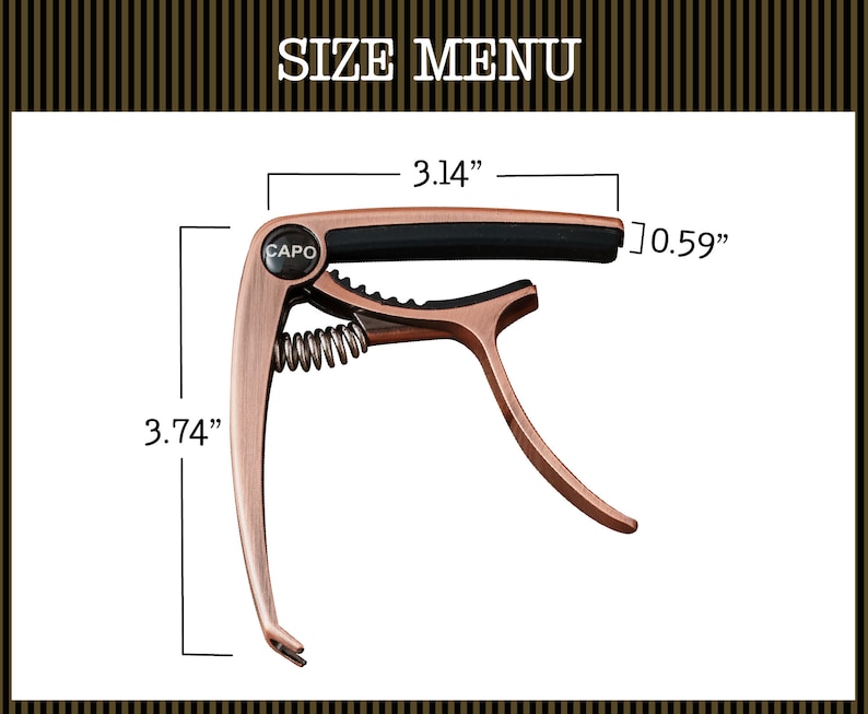 a picture of a size menu for a hair dryer