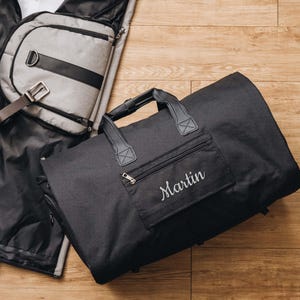Presente para o Dia dos Pais, Bolsa para Roupas Personalizada, Bolsa Masculina Bordada, Presentes Personalizados para Marido, Pedido de Casamento para Padrinhos, Bolsa de Viagem para Terno