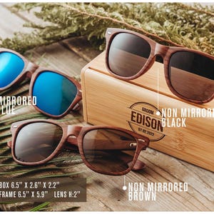Presentes para padrinhos, óculos de sol de madeira personalizados para homens, lembrancinhas para despedida de solteiro, presente de casamento personalizado imagem 2