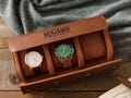 Custom Leather Watch Case, Personalized Travel Watch Roll, Engraved Watch Box,Valentine's Day Gift for him, Personalized Gifts for Him
