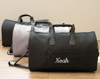 Groomsmen Gifts, Custom Garment Bag, Duffle Bag, Suit Saver, Personalized Gift for Him [Vinyl]