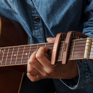 a close up of a person playing a guitar