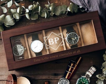 Best Dad Gifts, Engraved Watch Box, Personalized Gift for Him [WBX-0102]