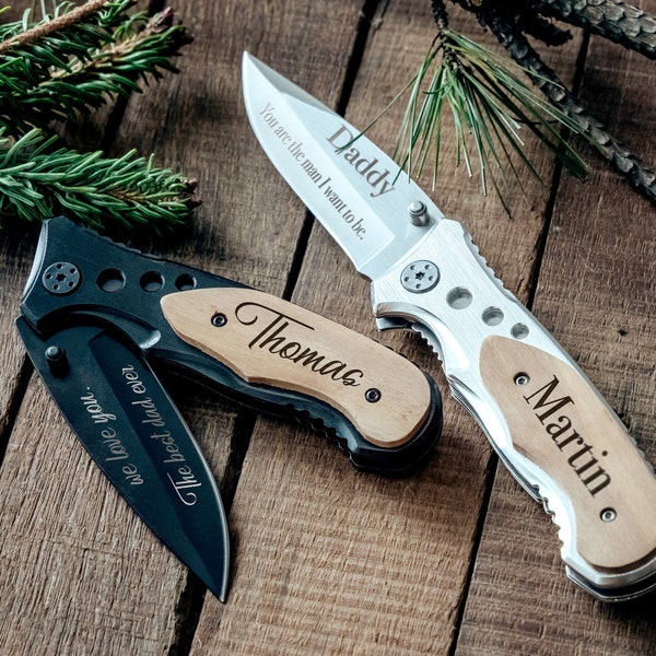 Personalized Pocket Knife for Dad | Birthday Gifts for dad | Anniversary Gifts for Husband | Groomsmen Gift Ideas for Boyfriend Easter