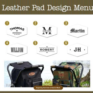 Personalized Cooler Chair Embroidery Backpack, Custom Outdoor Lover Gift, Fishing Gifts for Men image 3