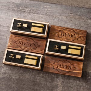 Best Man Gifts, Personalized Engraved Cufflinks Tie Clip Money Clip, Custom Groomsmen Gift, Groomsmen Proposal, Father's Day Gift for Dad<W>