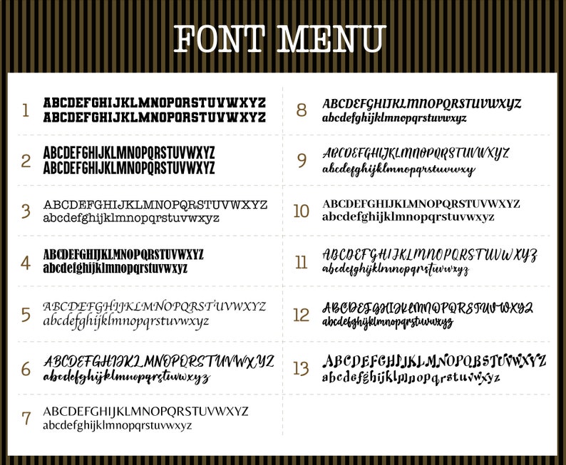 the font and numbers of the font and numbers