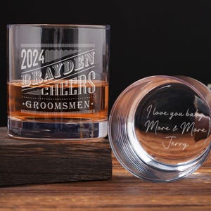 Groomsmen Whiskey Glasses, Groomsmen Gift Idea, Engraved Old Fashion, Personalized Groomsmen, Best Man Gift, Groomsmen Proposal Gifts