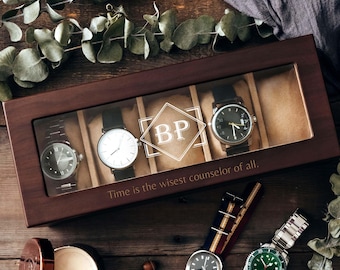 Best Dad Gifts, Engraved Watch Box, Personalized Gift for Him [WBX-0102]