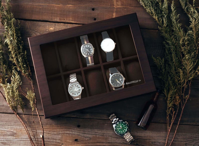 Custom Engraved Watch Box, Gift for Him, Personalized Watch Storage Case [WBX-0102] image 4