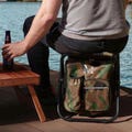 Personalized Cooler Chair Embroidery Backpack, Custom Outdoor Lover Gift, Fishing Gifts for Men