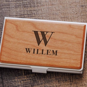 Personalized Business Card Case Words Only Coworker Gift for Him Boss Gift Ideas Custom Card Holder Corporate Gift Easter Gift image 6