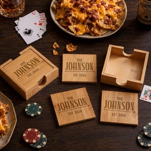 Juego de posavasos de pizarra personalizados, posavasos de piedra, regalo personalizado para él, regalos de inauguración de casa imagen 12