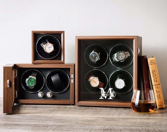 Personalized Watch Winder,Watch Storage Box Gift for Watch Lover,Christmas Gift for him, Gift for Dad, Personalized Gift for Him&lt;D&gt;
