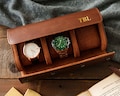 Leather Watch Roll Personalized | Travel Watch Case for Men | Personalized Gift for Him | Groom Gift |Groomsmen Gifts|Christmas Gift for Dad