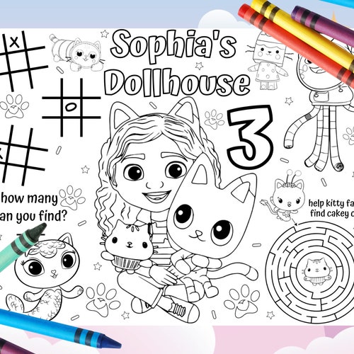 Gabby's Dollhouse Activity Sheet / Printable Coloring - Etsy