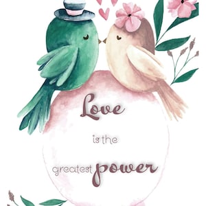 Love is the greatest power "Liebe ist die größte Macht" Kartendeck