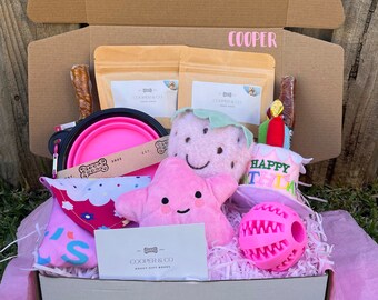 Ultimate GIRL Dog Birthday Box • gift hamper for dogs