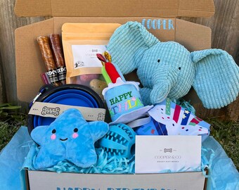 Ultimate BOY Dog Birthday box • gift hamper for DOGS