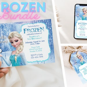 Frozen Birthday Invitation | Elsa Birthday Invitation | Elsa Party | Invite | Editable Birthday Template Instant Download | Frozen 2