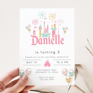Girl Birthday Invite | Printable 2nd Birthday Invitation | Girl Birthday | 2nd Girl Birthday Invite | Girl Birthday Party