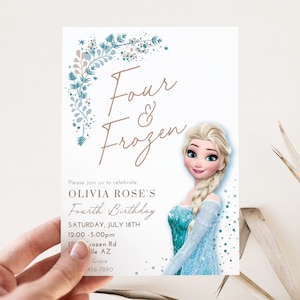 Frozen Birthday Invitation | Elsa Birthday Invitation | Elsa Party | Invite | Editable Birthday Template Instant Download | Frozen 4
