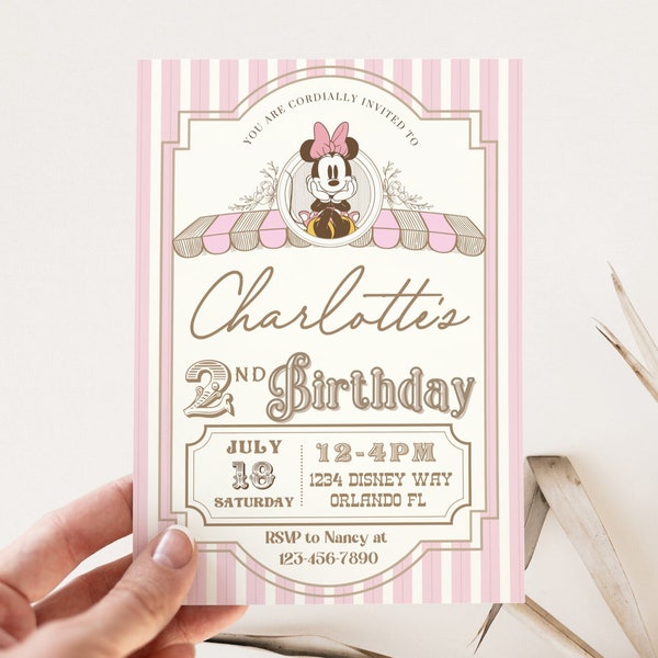 Girl Birthday Invite | Printable 2nd Birthday Invitation | Girl Birthday | 2nd Girl Birthday Invite | Girl Birthday Party