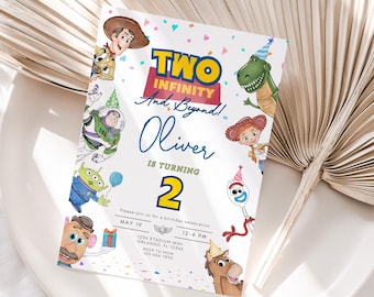 Two infinity and Beyond | Digital Birthday invitation | Kids Birthday invites | E-invite | Digital invite | Card Invite | Boy birthday