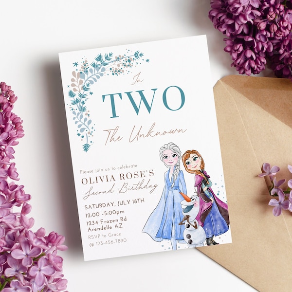 Frozen Birthday Invitation | Elsa Birthday Invitation | Elsa Party | Invite | Editable Birthday Template Instant Download | Frozen 4