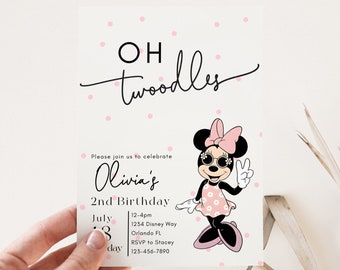 Girl Birthday Invite | Printable 2nd Birthday Invitation | Girl Birthday | 2nd Girl Birthday Invite | Girl Birthday Party
