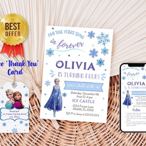 Frozen Birthday Invitation | Elsa Birthday Invitation | Elsa Party | Invite | Editable Birthday Template Instant Download | Frozen 2