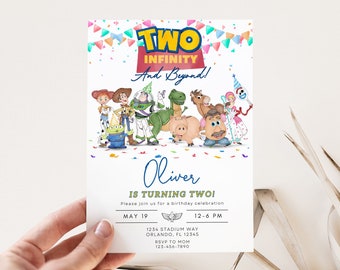 Two infinity and Beyond | Digital Birthday invitation | Kids Birthday invites | E-invite | Digital invite | Card Invite | Boy birthday