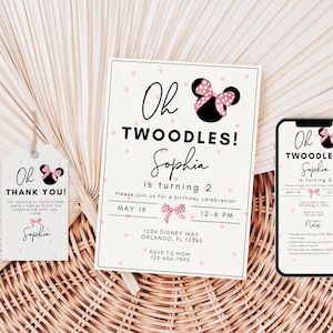 Girl Birthday Invite | Printable 2nd Birthday Invitation | Girl Birthday | 2nd Girl Birthday Invite | Girl Birthday Party