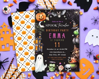 Halloween Birthday Party | Halloween Invite | Halloween Party Invite | Spooktacular Celebration | Spooky Birthday |