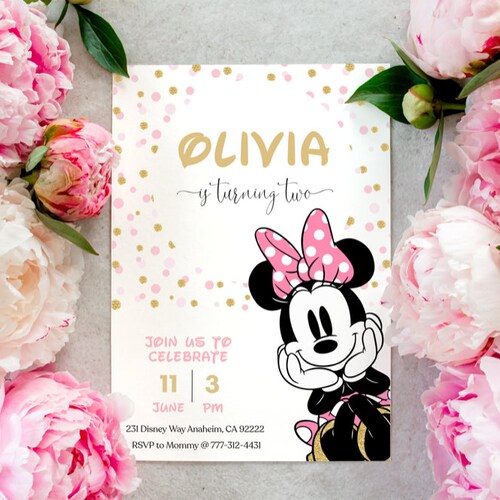 Castle Invitation Kingdom Invitation Mickey Mouse Invitation - Etsy