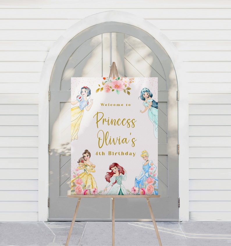 Princess Birthday Welcome Sign | Royal Celebration | Birthday Welcome ...