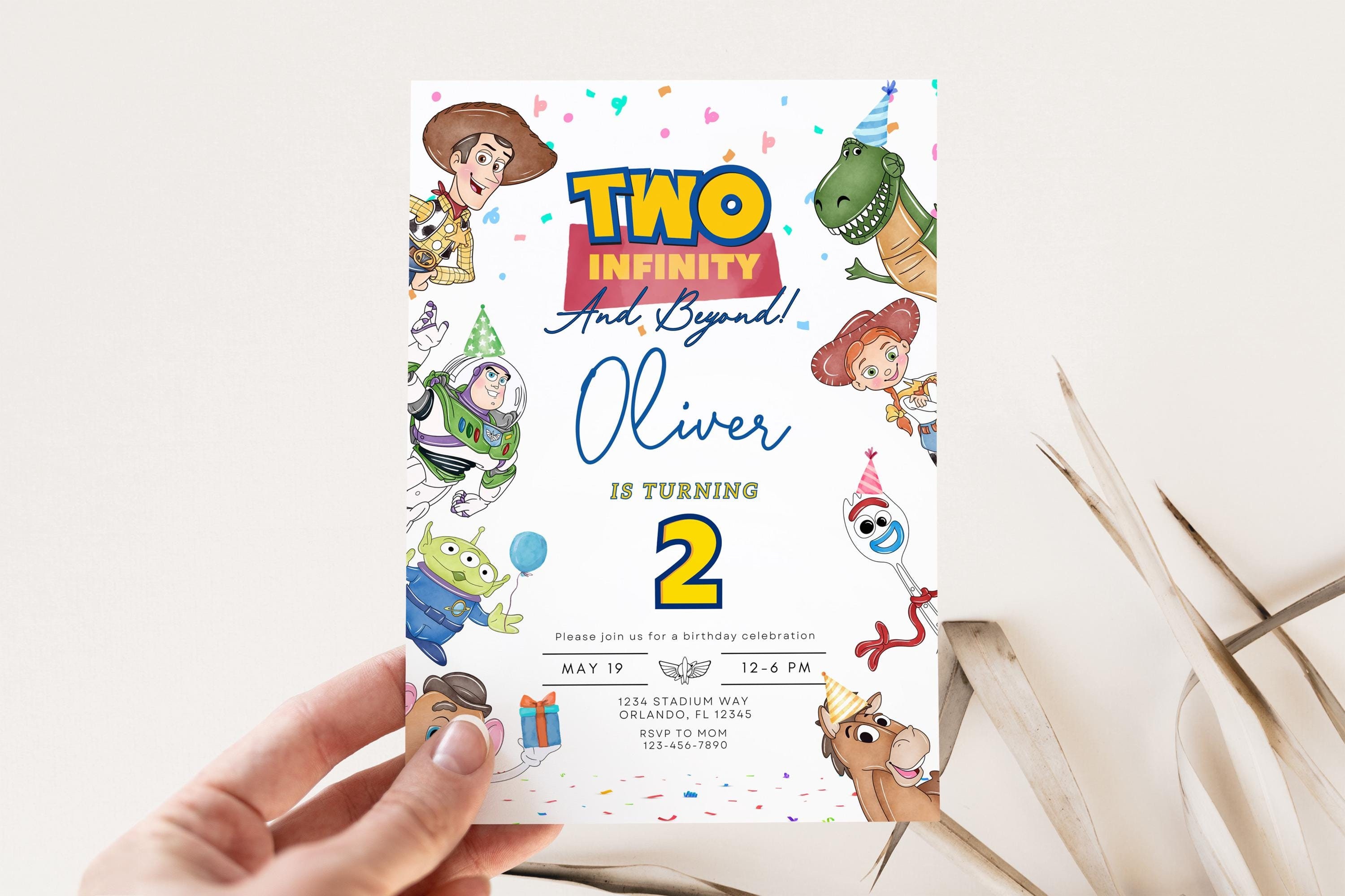Two infinity and Beyond | Digital Birthday invitation | Kids Birthday invites | E-invite | Digital invite | Card Invite | Boy birthday