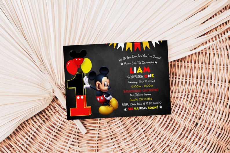 Boy Birthday Invite 1st Birthday Invitation Boy Birthday Etsy