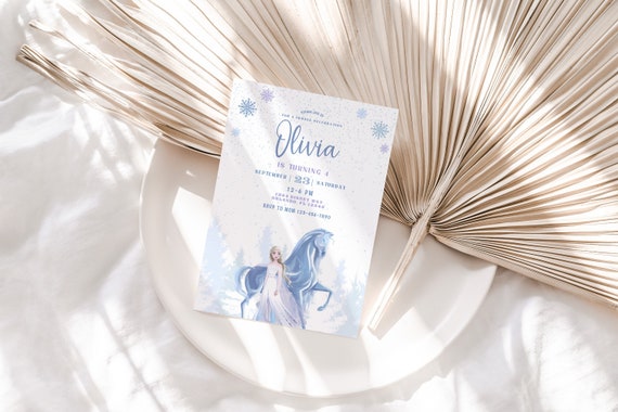 Frozen Birthday Invitation | Elsa Birthday Invitation | Elsa Party | Invite | Editable Birthday Template Instant Download | Frozen 4