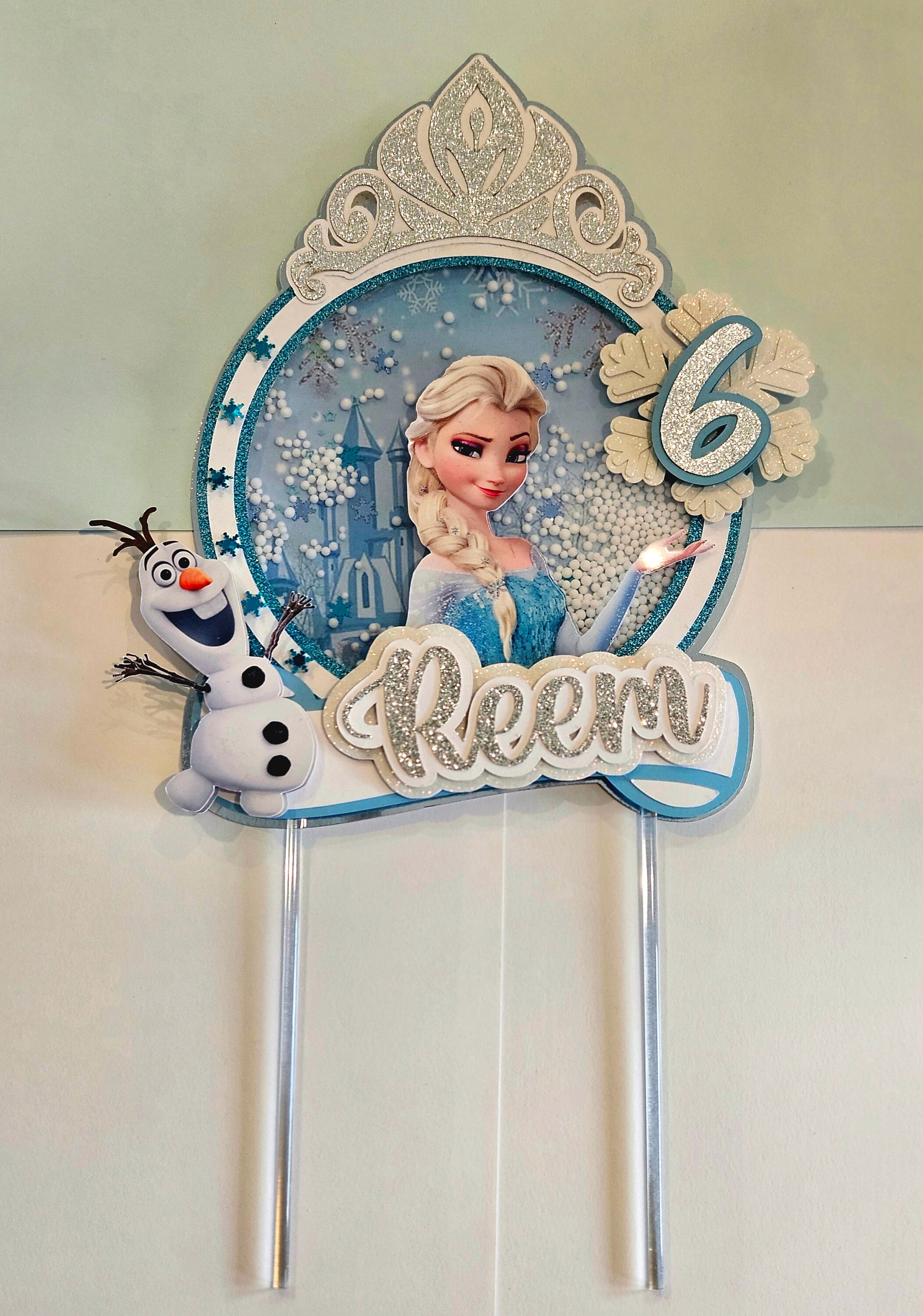 Princess Elsa Frozen Theme Cake Topper | Winter Cake Topper | Elsa ...