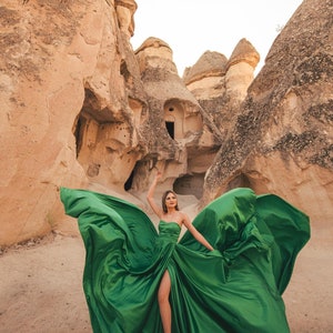 Tube Long Flying Dress | Flying Dress for Photoshoot| Long Train Dress | Photoshoot Dress | Flowy Dress | Santorini Flying Dress