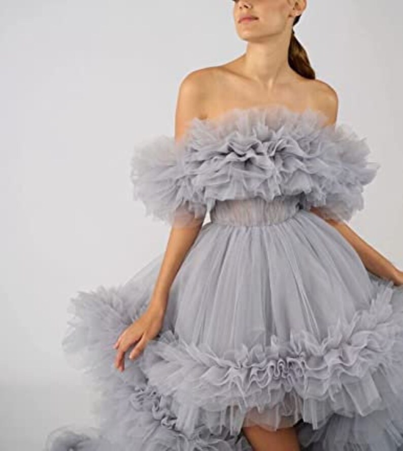 Tulle Gowns for Photoshoot  | Ruffle Gowns | Engagement Photoshoot Gown