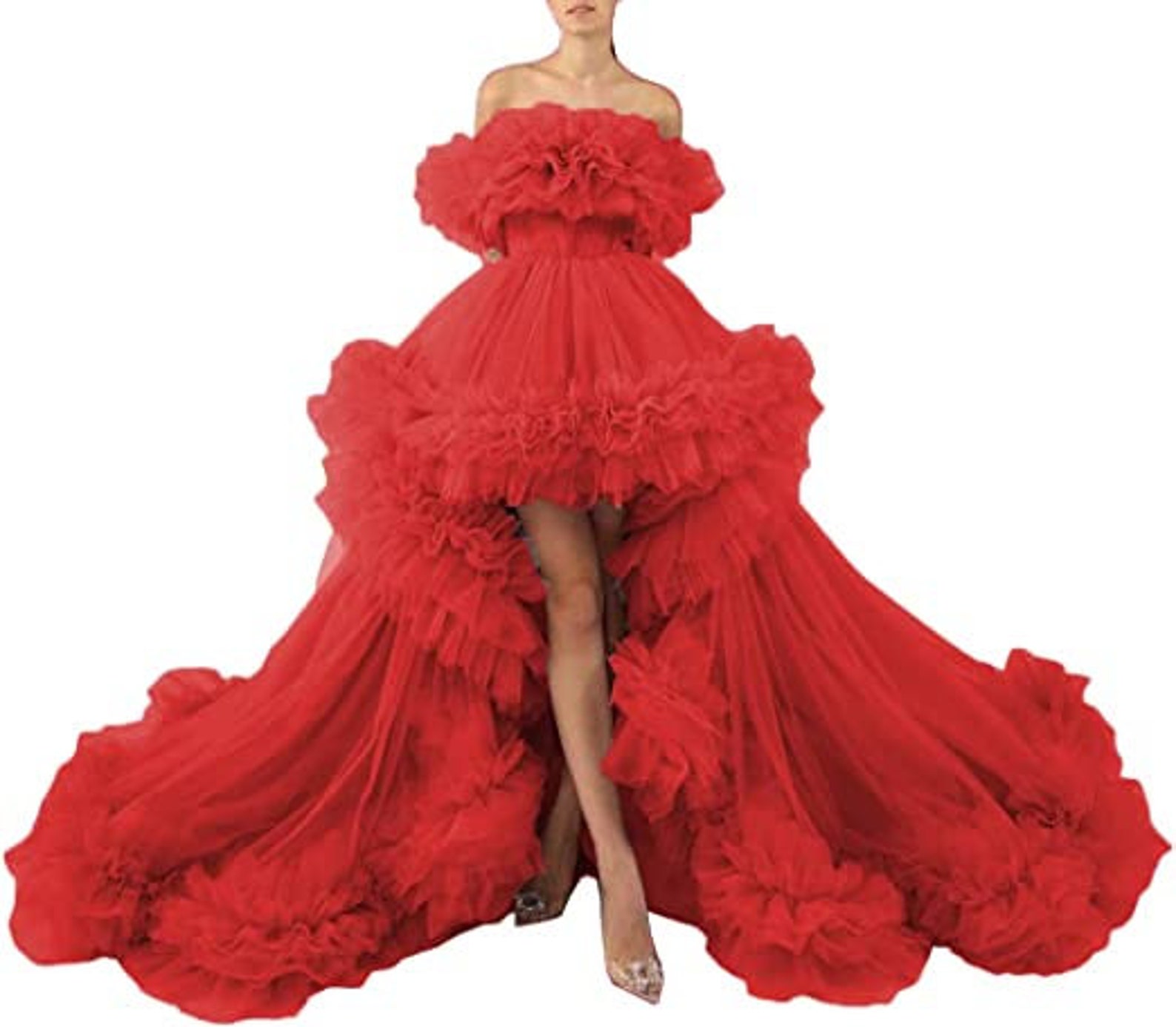 Tulle Gowns for Photoshoot Ruffle Gowns Engagement Etsy