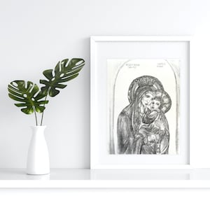 Original Our Lady of Mount Carmel Drawing
