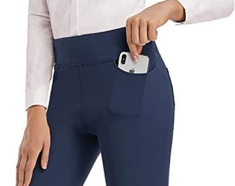 Pantalon de yoga Capri Soft Long Bootcut pour femmes avec poches, pantalon à port formel