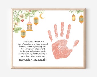 Ramadan handprint, Ramadan poem, Ramadan printable, Ramadan gift, Ramadan craft, Islamic wall art, Daycare handprint, Busy book,Grandma gift